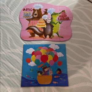 Crocodile Creek & Djeco Colorful Animal and Balloon Puzzle Set2